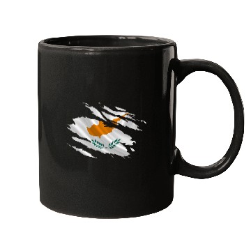 Discover Cyprus Ripped Flag Mugs