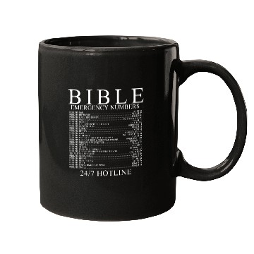 Discover Bible Emergency Numbers Mugs