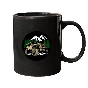 Discover Mountain Jeep Mugs
