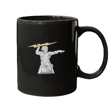 Discover Greek mythology Zeus lightning bolt silhouette Mugs