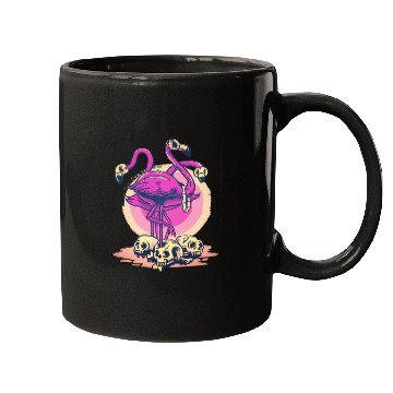 Discover Flamingo Skull Halloween bones demon Mugs