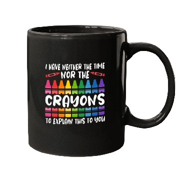 Discover Crayons Funny Color Crayon Cray Coloring Grade Mugs