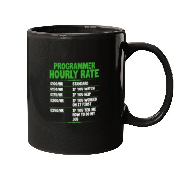 Discover Programmer Hourly Rate Mugs