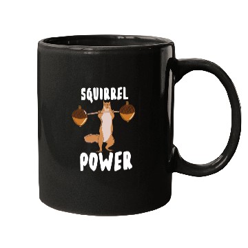 Discover Squirrel Weightlifting Workout Gym Muscles Mugs