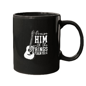 Discover Praise Him With The Strings Guitars Musician Mugs