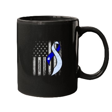 Discover Hydrocephalus Survivor USA Flag Awareness Warrior Mugs