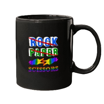 Discover Rock Paper Scissors Lesbian Couple LGBTQ Pride Mon Mugs