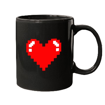 Discover Pixel Heart Gamer Gift Mugs