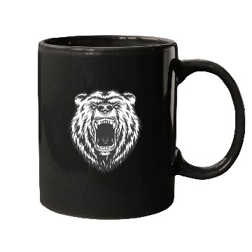 Discover Black bear head polygon geometric Mugs