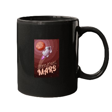 Discover Starship, let is sail to Mars - Poster Mugs