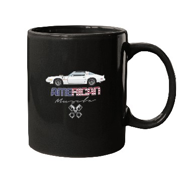 Discover American Muscle Cameo White w Orange Graphics Mugs