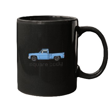 Discover Square Body Light Blue Mugs