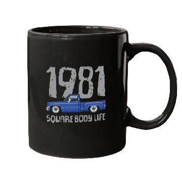 Discover 1981 Square Body Life Bright Blue Mugs