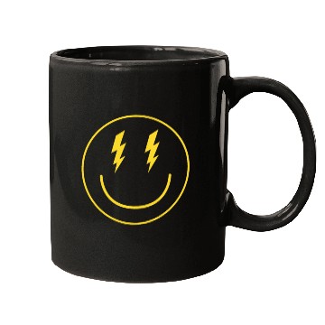 Discover Lightning Smiley Face Emoticon Happy Face Smileyhi Mugs