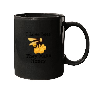 Discover I Love Bees Honey Bee Beekeeping Beekeeper Mugs