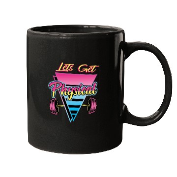 Discover Lets Get Physical Workout Gym Retro 80s Gift Mugs