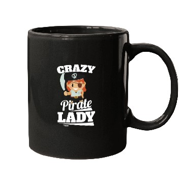 Discover Crazy Pirate Lady Mugs