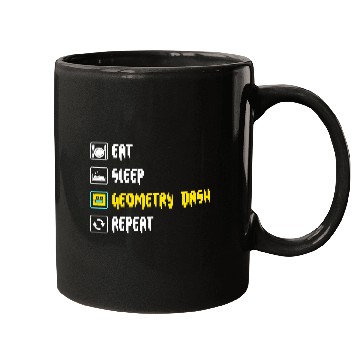 Discover Eat sleep geometry dash repeat retro Jumper Repeat Mugs
