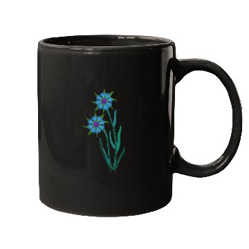 Discover Blue Cornflowers - Floral Artwork With Spring Mugs