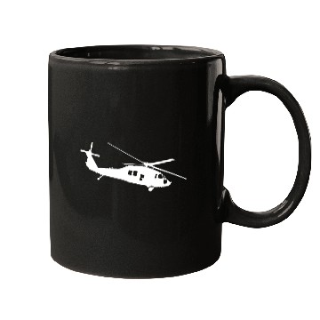 Discover UH-60 Black Hawk Helicopter Silhouette Mugs