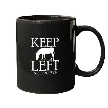 Discover Keep Left St. John USVI, Donkey Mugs
