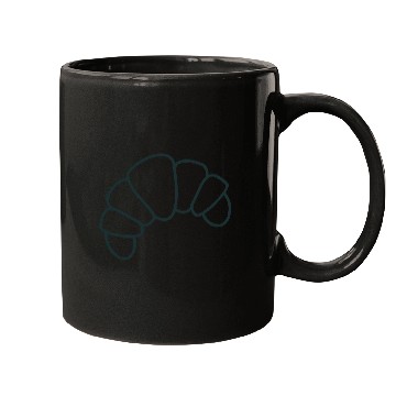 Discover Irregular croissant outline cute food Mugs