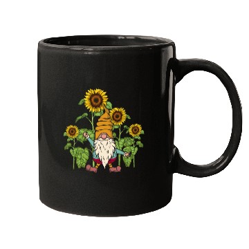 Discover Gnome Sunflower Gardening Gnomes Mugs