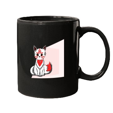 Discover Red Kitsune Fox Mugs