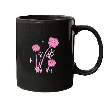 Discover flowers pink butterfly nature heart Mugs