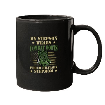 Discover My Stepson Wears Combat Boots Proud Military Step Mugs