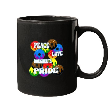 Discover Peace Love Doughnuts Pride - LGBTQ+ Mugs