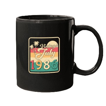 Discover Birthday Greeting For July 1986 Mugs
