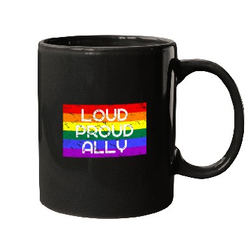 Discover Loud Proud Ally for LGBT LGBTQ Community Mugs