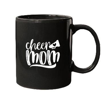 Discover Womens Cheer Mom Mugs Megaphone with Heart Accen
