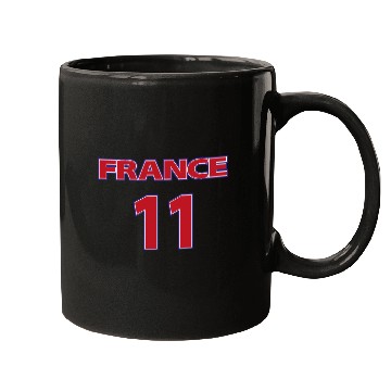 Discover France Jersey Number 11 Mugs