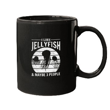 Discover I Like Jellyfish & Maybe 3 People Jellyfishes Mugs