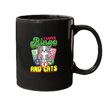 Discover I love bingo and cats - cat saying quote Mugs