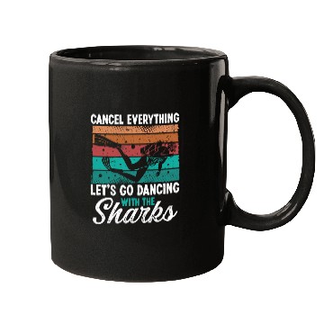 Discover Scuba Diving Dancing with Sharks Scuba Diver Mugs