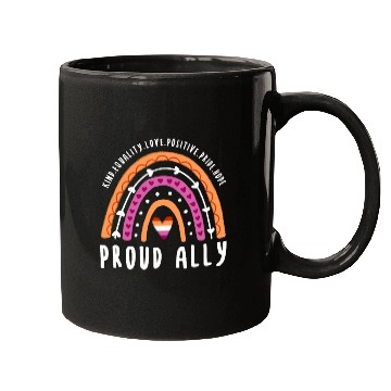 Discover Proud Ally Lesbian Pride Rainbow Mugs