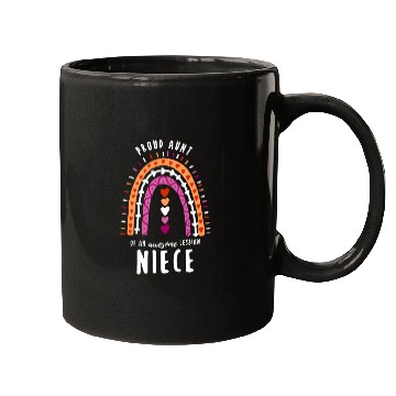 Discover Proud Aunt Lesbian Niece Rainbow Mugs