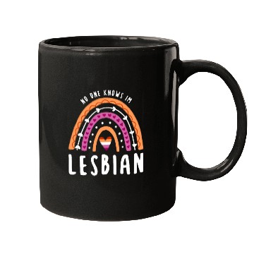 Discover No One Knows Im Lesbian Rainbow Mugs