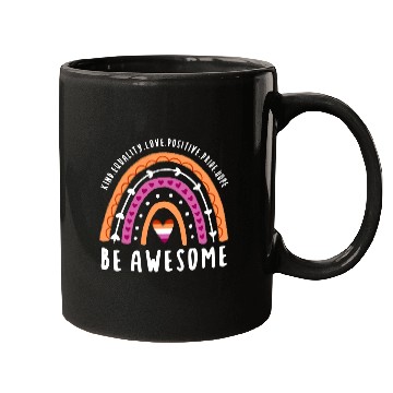 Discover Be Awesome Lesbian Pride Rainbow Mugs