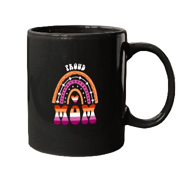 Discover Proud Mom Lesbian Pride Rainbow Mugs