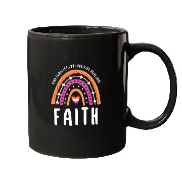Discover Faith Lesbian Pride Rainbow Mugs