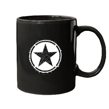 Discover Sponge stencil Star inside circle Mugs