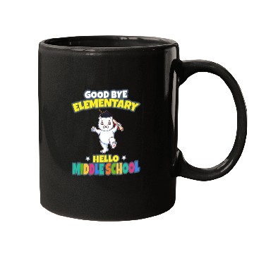Discover Good Bye Elementary Hello Middle School Graduation Mugs
