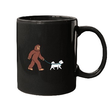 Discover Bigfoot Sasquatch Walking Maltese Mugs