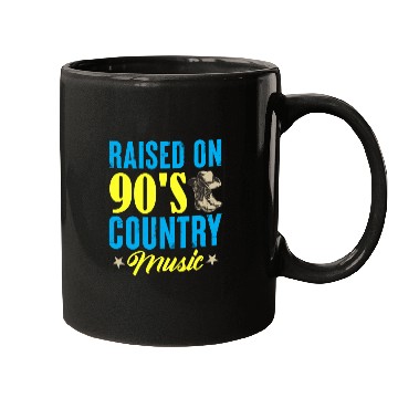 Discover Raised On 90's Country Music Cowboy Cowgirl Mugs