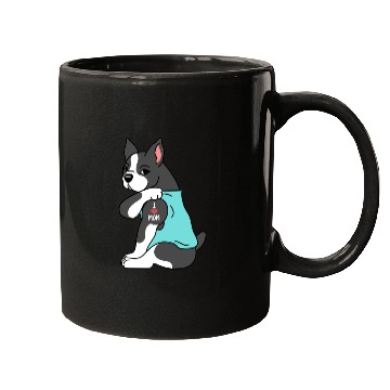 Discover I Love Mom Tattoo Boston Terrier Mugs