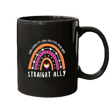 Discover Straight Ally Lesbian Pride Rainbow Mugs